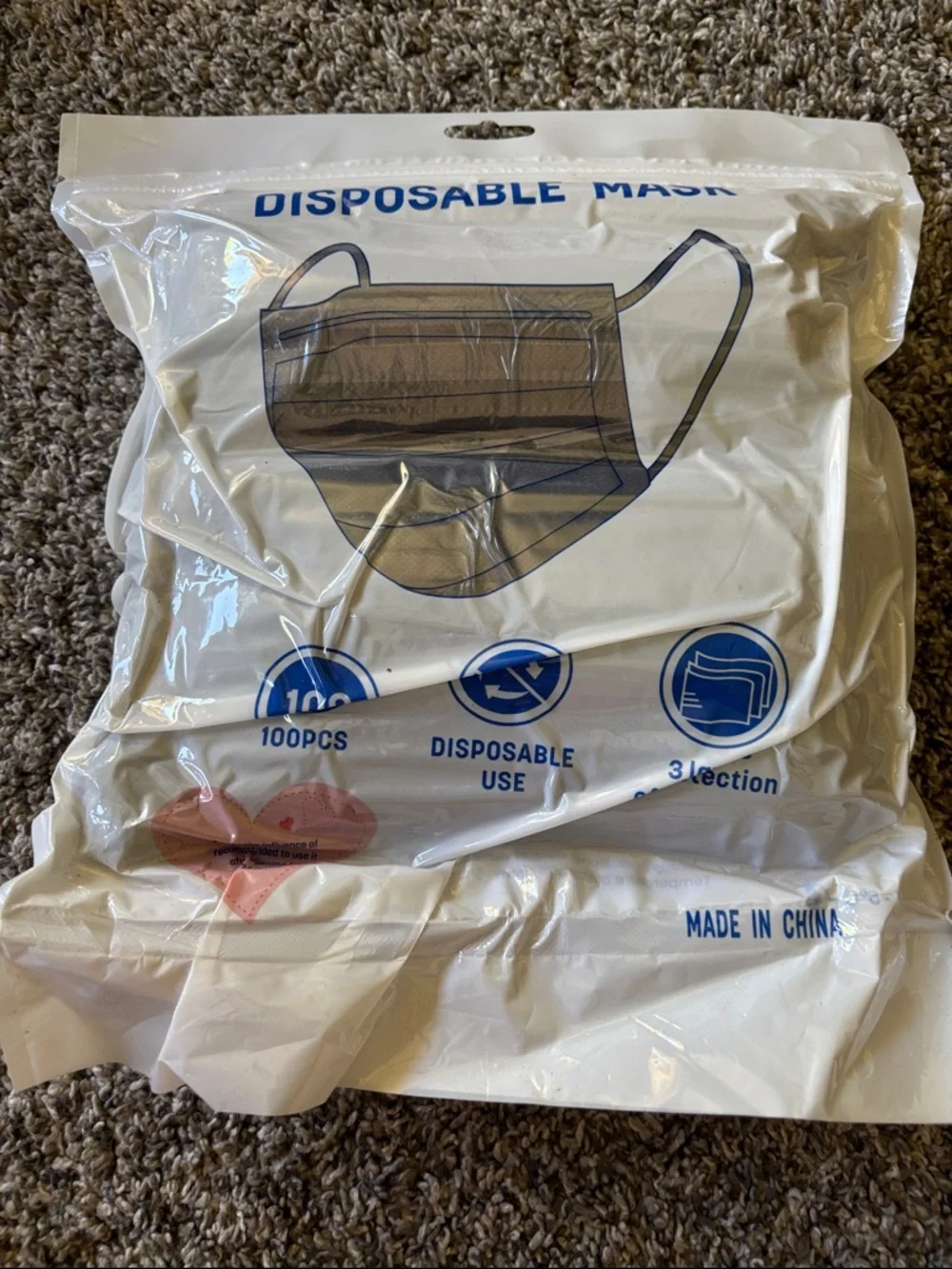 Disposable Face Masks - Black (100 pcs)